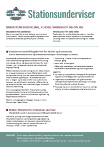 Stationsunderviser forløb 2025 - en pdf med en oversigt over kurser, forløb og oplæg